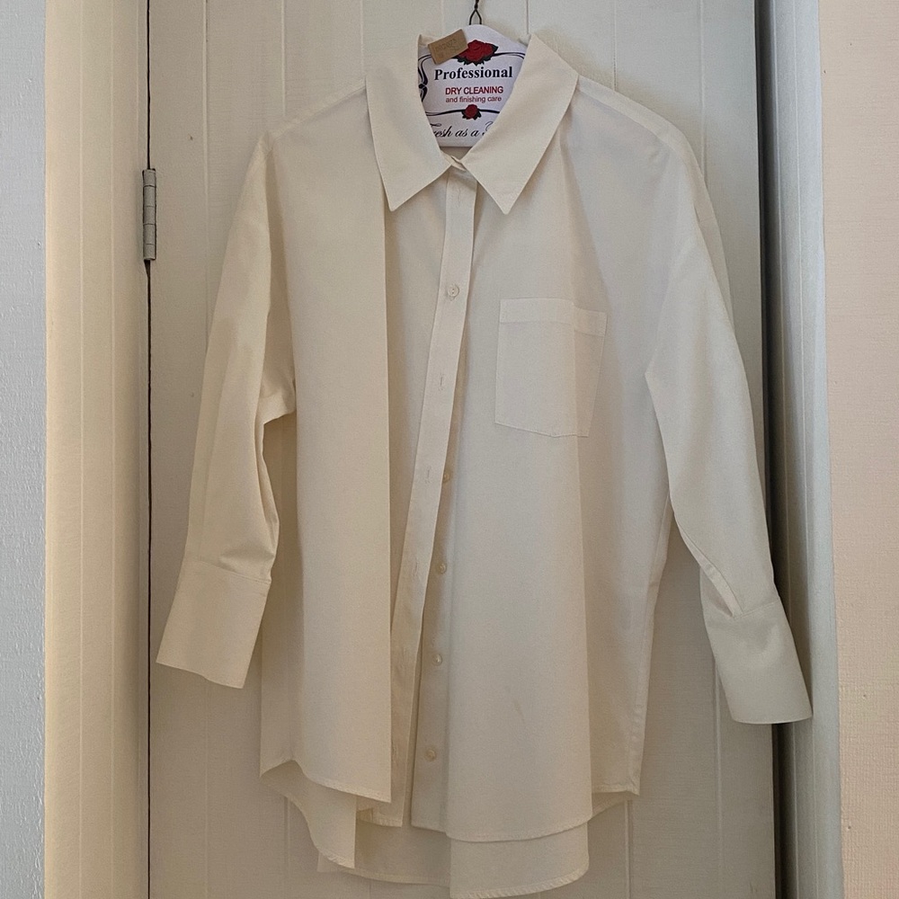 Anine Bing Classic White Button-Up Shirt